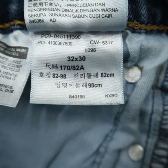 Levi's 511 Jeans Mens Fits 30x29 (Size 32x30) Blue Slim Stretch Denim Shrinkage - Picture 5 of 16